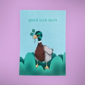 ARION ILLUSTRIERT - GRUSSKARTE GOOD LUCK DUCK