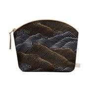 SALE - HOLISTIC SILK LAVENDER MAKE UP BAG "GOLD WAVES"