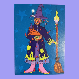 ARION ILLUSTRIERT - GRUSSKARTE CELEBRATION WITCH WEIHNACHTEN