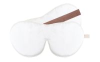SALE - HOLISTIC SILK AUGENMASKE MIT GUMMIBAND "WHITE" ohne Duft