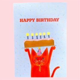 ARION ILLUSTRIERT - GRUSSKARTE HAPPY BIRTHDAY CAT