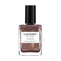 NAILBERRY NAIL LACQUER PINK SAND - OXY PINK GOLD + FINE GLITTER