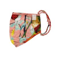 SALE - HOLISTIC SILK ANTI POLLUTION MASK PEACH FLORAL - MUNDSCHUTZ & NASENSCHUTZ